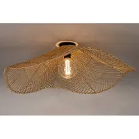 Lumidora Plafondlamp 75733 - Plafonniere - GAMBIA - E27 - Bruin - Naturel - Riet - ⌀ 85 cm