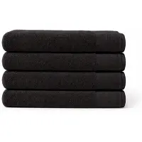 Saphira FRESH Handdoeken – 50x100 cm – Set van 4 – Zwart – 100% Katoen – Ultra Zacht – Hoog Absorptievermogen – Sneldrogend – Hotelkwaliteit