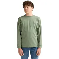 Petrol Industries longsleeve groen Jongens Stretchkatoen Ronde hals Effen - maat 164