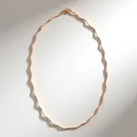 Cavill - Zilveren Halsketting Rosé Verguld - 925 Sterling Zilver - Golvend Elegant Design - Monosono Collection - 40 cm Dames Sieraad