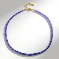 Cavill - Zilveren Halsketting met 88,122 ct Facetgeslepen Tanzaniet - 925 Sterling Zilver Verguld - Verstelbare Paarsblauwe Edelsteen Ketting Elegant