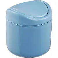 Keeeper keeper GFT-afvalbak met zwenkdeksel, 1,3 l, tafelprullenbak met deksel, Svenja, blauw (Eco Sky Blue)