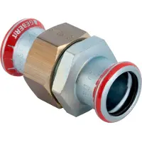 Geberit Mapress C staal rechte koppeling 3 delig met perssokken verzinkt 35mm 25324