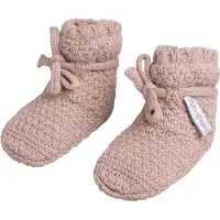 Babys Only gebreide slofjes Willow oud roze Jongens/Meisjes Katoen Effen - maat 2