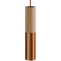 Creative Cables Tub-e14 Hout En Metalen Buis Voor Spot Met Dubbele Ring Lamphouder
