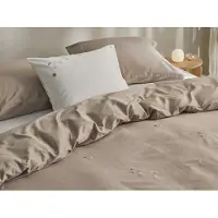 Yumeko Kussensloop Katoensatijn 50x60 Wit - Eco, Bio & Fairtrade