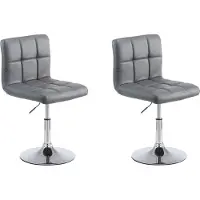 CLP Set van 2 loungestoelen Palma V2, bekleed met kunstleer. De loungestoelen zijn in hoogte verstelbaar en draaibaar. | Kleur: oranje