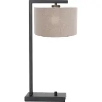 Steinhauer Tafellamp zwart met taupe kap 7119ZW