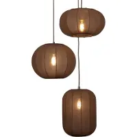Lumidora Hanglamp 75666 - TACK - 3 Lichts - E27 - Bruin - Metaal - ⌀ 52 cm