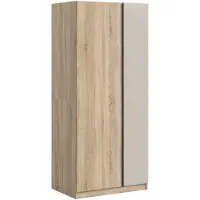 Furnilux Tweedeurs kledingkast in Sonoma Eik - Stijlvolle opbergoplossing voor elke slaapkamer - 80x183x53cm