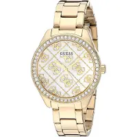 GUESS GW0001L2 horloge dames staal goldplated met idem bandmet zirconia