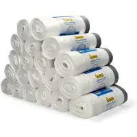 123schoon Aanbieding: 20x Vuilniszakken 35 liter | Trekband | 50 stuks | HDPE | Wit |