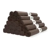 123schoon Aanbieding: 25x Vuilniszakken 77 liter | 20 stuks | HDPE | Bruin |