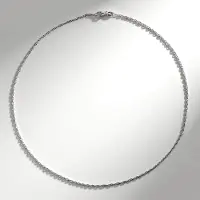Cavill - Zilveren Halsketting 925 Sterling Zilver - 45 cm - Minimalistisch Gedraaide Filigrain stijl - Dames - Robuuste Karabijnsluiting