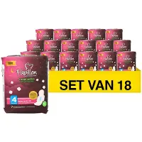 Papillon Aanbieding: Maandverband Extra Nacht Maxi Met Vleugeltjes Maat 4 (18 verpakkingen - 126 stuks)