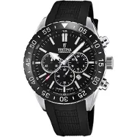 Festina Chronograaf Keramiek collectie Armbandhorloge, quartz, heren, keramische lunette, saffierglas, stopwatchfunctie