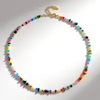 Cavill - Zilveren Halsketting - 925 Sterling Zilver Verguld - Ethiopische Opalen 23,9 ct - Verstelbaar 45-50 cm - Kleurrijke Fancy Kralen