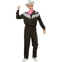 Vegaoo - Zwart-wit cowboykostuum voor mannen