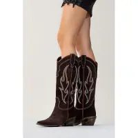 Forever & Always Pietro Leren Western Kniehoge Laars