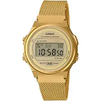 Casio Vintage Iconic A171WEMG-9AEF Unisex Horloge 37 mm - Goudkleurig