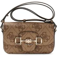 GUESS Schoudertas 'Janie Logo Cnvrtbl Xbody Flap' lichtbruin