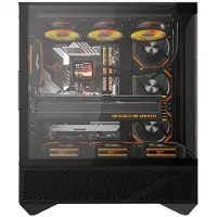 Darkflash - DY460 Black + 4 fans - Computerkast