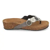 Lazamani Slippers Dames Grijs Suède Maat 40