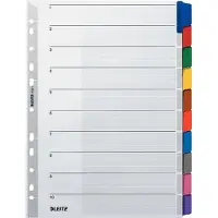 Leitz Blanco Tabbladen A4+ Grijs Kleurenassortiment 5 tabs Karton 11 Gaten 4320