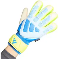Adidas Predator Match Fingersave Keepershandschoenen Kids Lichtblauw Blauw Neongeel