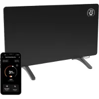 Princess 348485 Infraroodpaneel – 480W Elektrische Verwarming met Slimme Thermostaat, App-bediening, WiFi, Timer & Open Raam Detectie – Energiezuinig en Duurzaam - Zwart