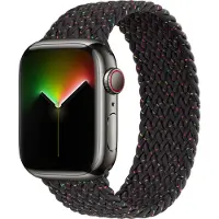 Apple Gevlochten solobandje voor de Watch | 44/45/46/49 mm - Maat 12 - Black Unity