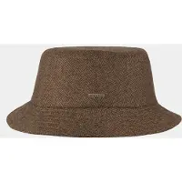 Hatland Bink - Wollen visgraat bucket hoed - Bruin - Assorti - L/XL