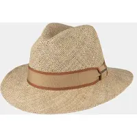 Hatland Carrville - Strohoed met stijlvolle band - Brick - Assorti - S