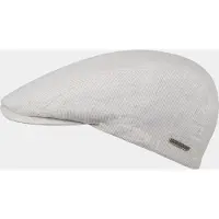 Hatland Dante - Gestreept linnen flatcap - Beige - Assorti - M