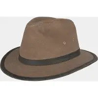 Hatland Donoven - Katoenen fedora hoed - Bruin - Assorti - M