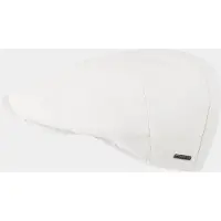Hatland Davis Piqué - Katoenen flatcap - Wit - Assorti - M