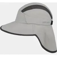Hatland Cebas - Pet met brede klep en nekflap - Licht grijs - Assorti - S/M