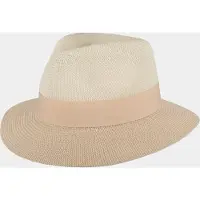 Hatland Donna - Stijlvolle toyo hoed - Beige - Assorti - L/XL
