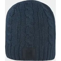 Hatland Dion - Gebreide muts met sierlijk patroon - Marine blauw - Assorti - One size