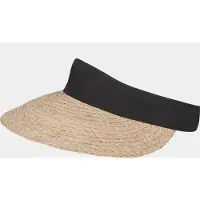 Hatland Olinka - Raffia zonneklep - Zwart - Assorti - One size