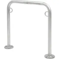 WSM Fietsenrek , 2-zijdig, voor banden tot B 55 mm, B 750 x D 48 x H 800 mm, staal gegalvaniseerd, voor deuvelmontage