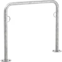 WSM Fietsenrek , 2-zijdig, voor banden tot B 55 mm, B 1000 x D 48 x H 800 mm, staal gegalvaniseerd, voor deuvelmontage
