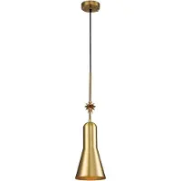 Elstead Lighting LED Hanglamp Etoile | 1X E27 Max 60W | Dimbaar | Aged Brass and Gold Leaf