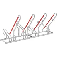 WSM Fietsenrek , 1-zijdig, voor banden tot B 55 mm, B 2000 x D 550 x H 854 mm, staal gegalvaniseerd, 4 parkeerplekken