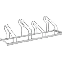 WSM Fietsenrek , 1-zijdig, voor banden tot B 55 mm, B 1400 x D 1850 x H 415 mm, staal thermisch verzinkt, 4 parkeerplekken, gemonteerd