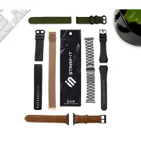 Strap-it Nylon Smartwatch bandje - Geschikt voor Fitbit Versa / Versa 2 nylon bandje - zwart - Horlogeband / Polsband / Armband