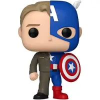 Funko POP! Marvel POP! Vinyl Figuur - Split Captain A/Steve R, 9 cm