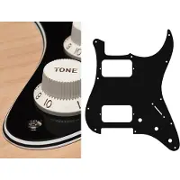 Boston ST-433-B pickguard, Stallion, HH, 3 pot holes, 3-5 switch, 4 ply, black