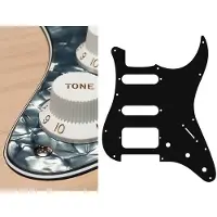 Boston ST-423-PB pickguard, Stallion, SSH, 3 pot holes, 3-5 switch, 4 ply, pearl black