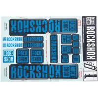 RockShox Vork Decal Kit 35mm Dual Crown Blauw